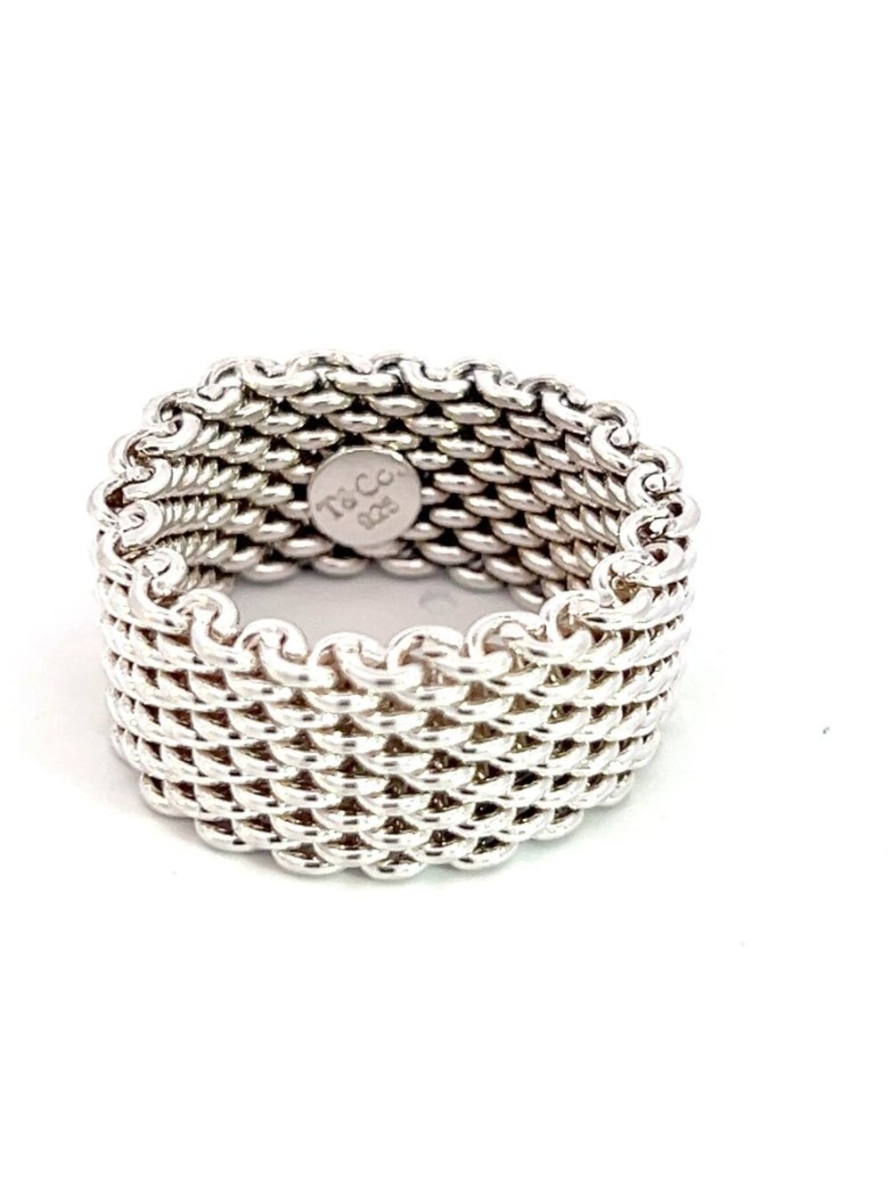 Tiffany & Co Estate Somerset Ring 4.5 Sterling Silver 10 mm TIF1007